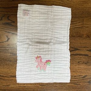 3 Martha’s Unicorn Appliqué Burp Cloth